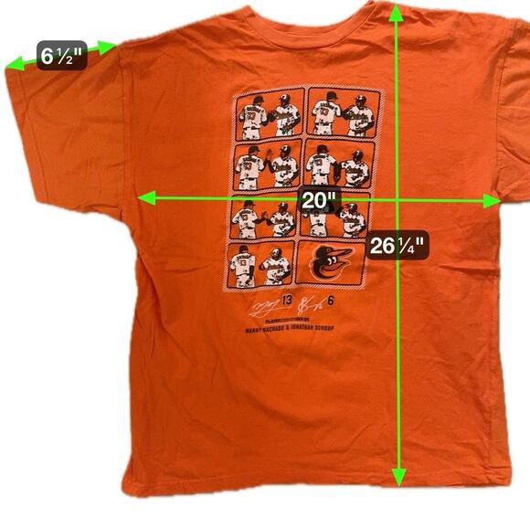 Orioles Manny Machado Jonathan Schoop Tee XL Player Design Series - Picture 6 of 6